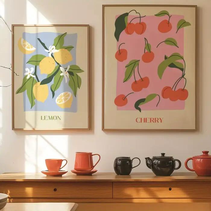 Affiche sans cadre, motif fruits