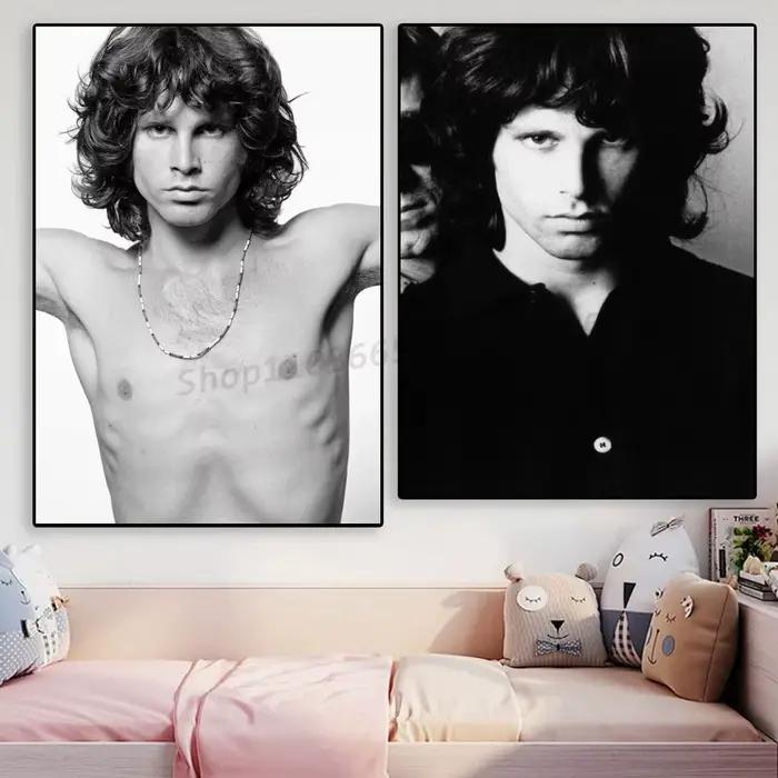 Affiche auto-adhésive The Doors Jim Morrison, 1 pièce, autocollant en papier imperméable, décoration murale pour café, Bar, salle