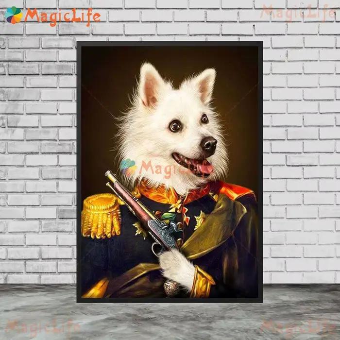 Vintage chien de compagnie général animaux Portraits cadeau drôle mur Art toile peinture mur photos pour salon décor à la maison sans cadre