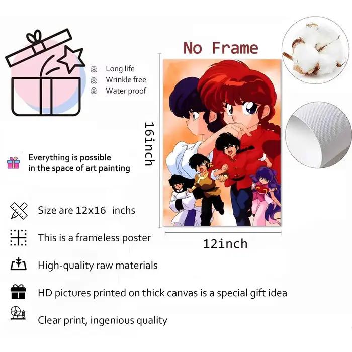 Affiche sur toile de calligraphie de peinture Anime Ranma 2 1