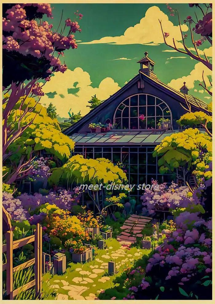 Affiche de paysage de crépuscule de forêt de bord de mer