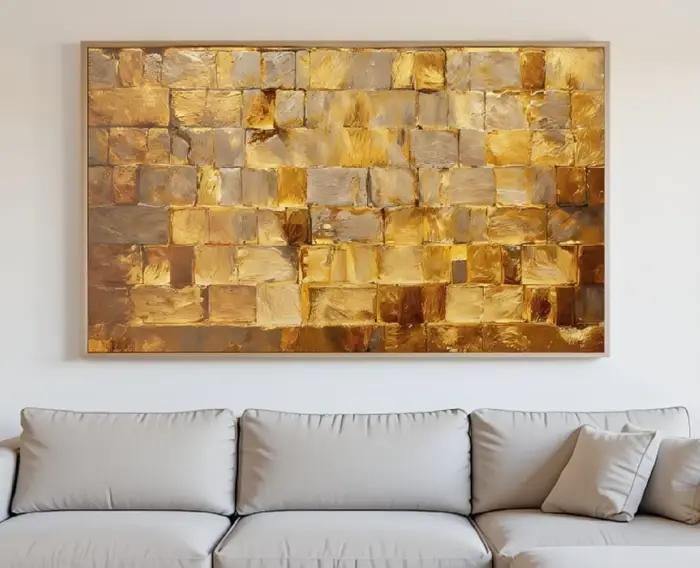 Peinture à l'huile juive abstraite moderne faite à la main