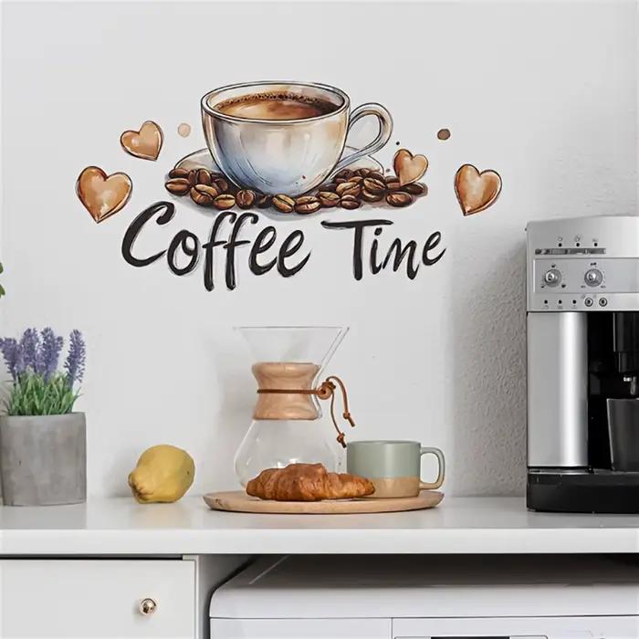 Autocollants muraux de tasse à café