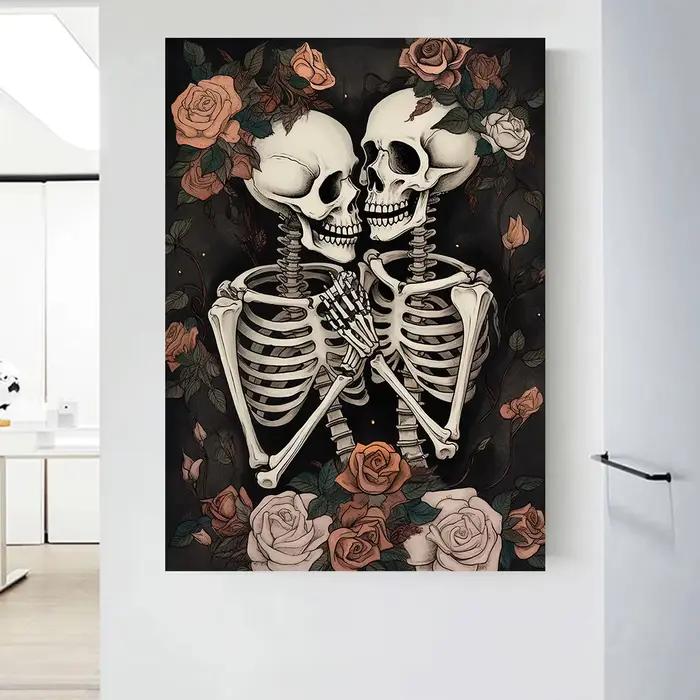 Peinture sur toile d'animaux gothiques en robe