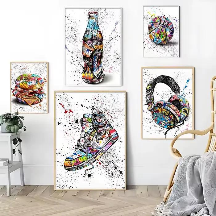 Affiche de Football Graffiti coloré