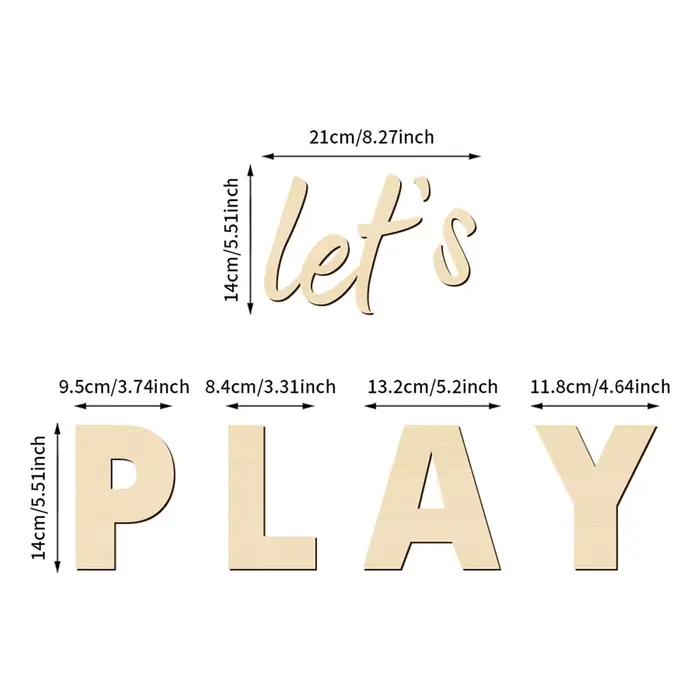 Let's Play – panneau mural en bois