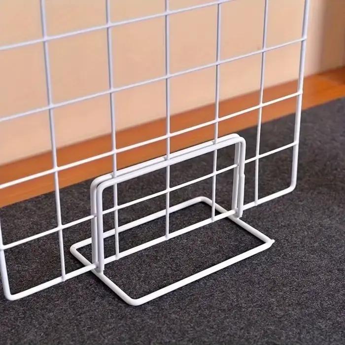 Support de présentation moderne pour grille métallique avec base
