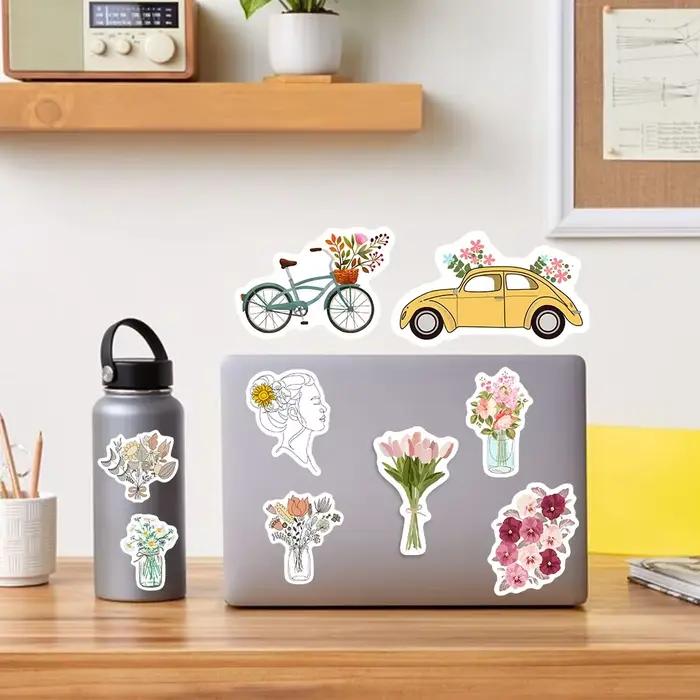 Jolis autocollants à motifs floraux