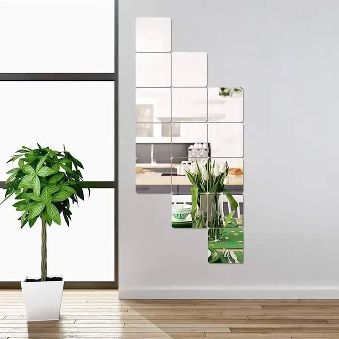 5/12 pièces miroir autocollant mural 15CM auto-adhésif décalcomanie bricolage