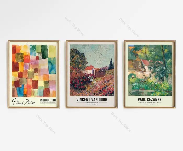 Galerie éclectique Arts muraux vert Vintage