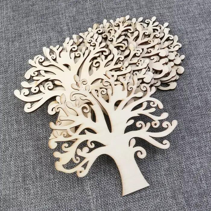 Peinture artisanale sculptée d'arbre de vie en bois