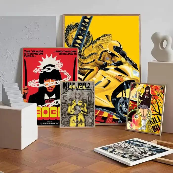 Kill Bill film Cool peinture calligraphie impression HD toile personnalisée murale Art affiche Photos pour salon décor à la maison