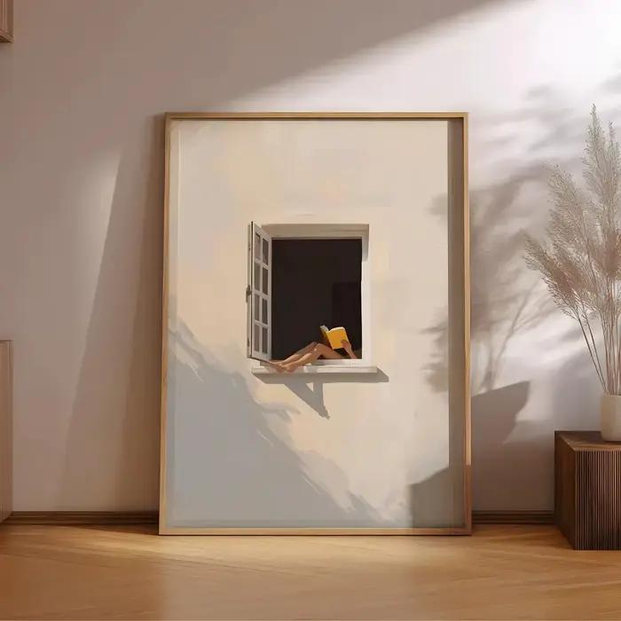 Affiche murale minimaliste fenêtre