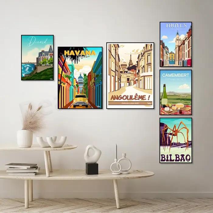 Affiche de voyage Pays Basque Bilbao