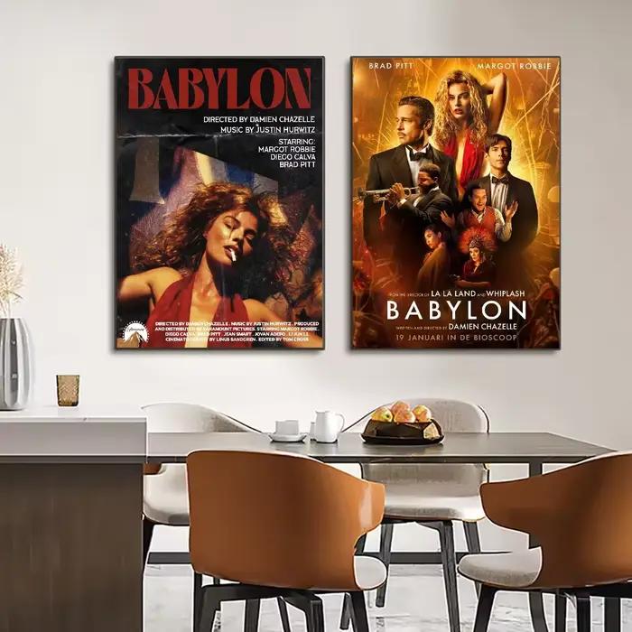 Margot Robbie Babylon affiche HD art collant mur étanche maison salon chambre bar décoration esthétique