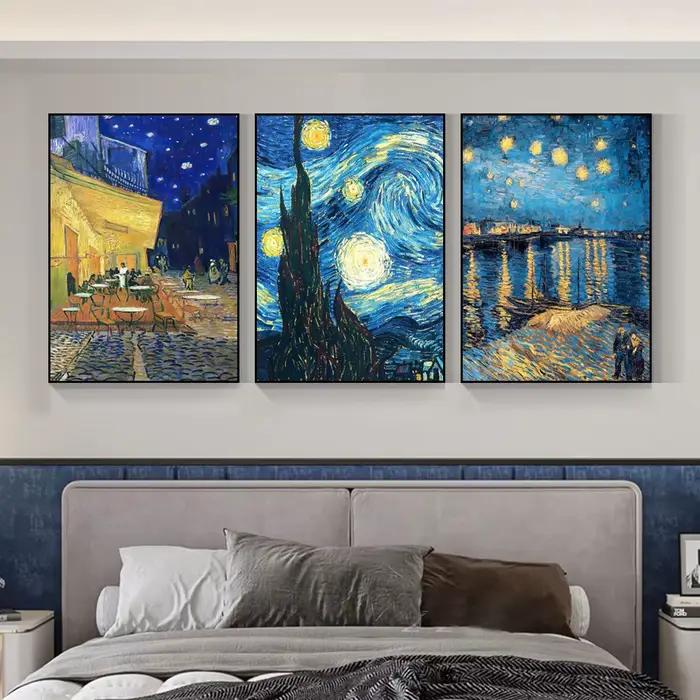 Van Gogh nuit étoilée tournesol récolte mur Art affiche célèbre Mural moderne décor à la maison toile photo impression salon décorer