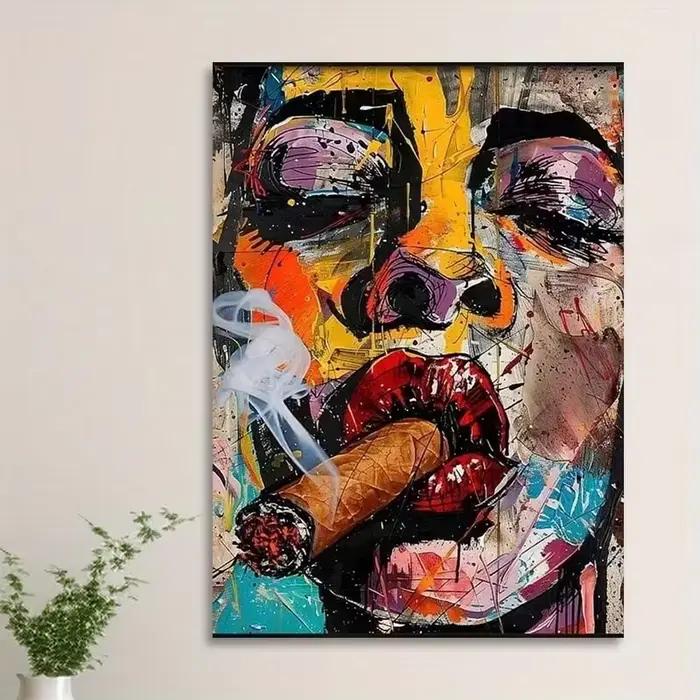 Peinture de visage de femme cubisme Pop Art