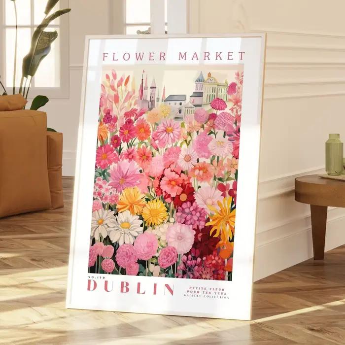 Affiche du marché des fleurs de Dublin