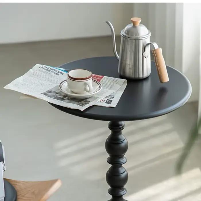 Petite table ronde en fer nordique, salon rétro, table basse, canapé mobile créatif, mini table de chevet, chambre, meubles de maison
