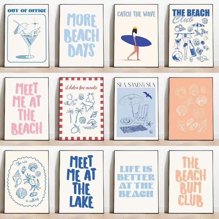 Affiche de coquillages Meet Me At The Beach