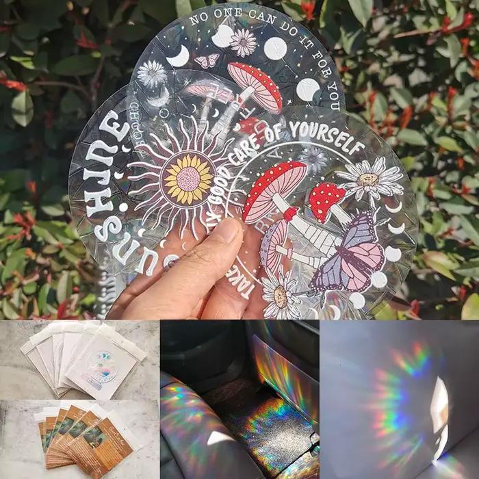 Suncatcher-Autocollants de fenêtre en verre arc-en-ciel