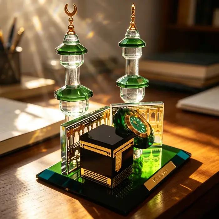 Maquette de la Tour de l'Horloge de la Kaaba en Cristal