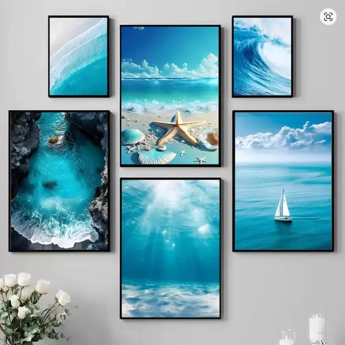 Affiche de vague d'océan de plage HD