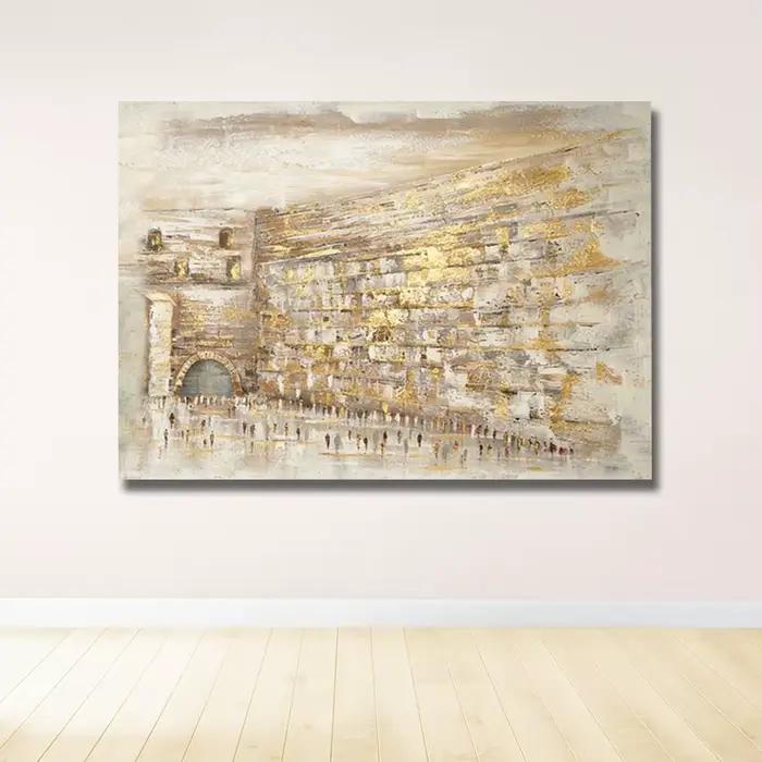 Peinture à l'huile juive abstraite moderne faite à la main