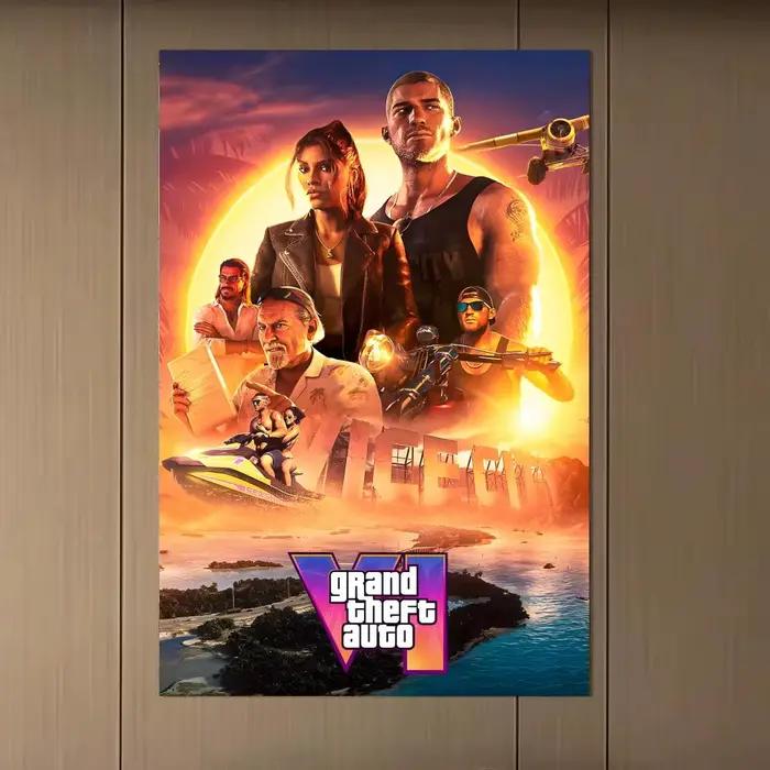 Affiche artistique et élégante du jeu G-Gta 6
