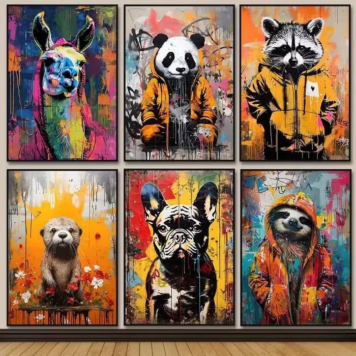 Affiches et impressions sur toile Banksy Pop Street Graffiti