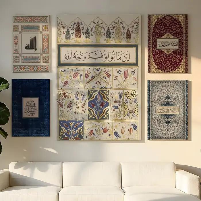 Décoration murale sur toile avec cadre intérieur