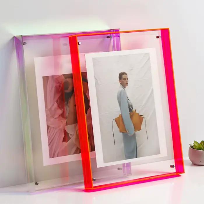Cadre photo acrylique transparent pour la décoration intérieure