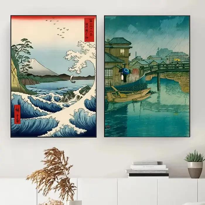 Paysage japonais ukiyo-e Kawase Hasui œuvres d'art affiche