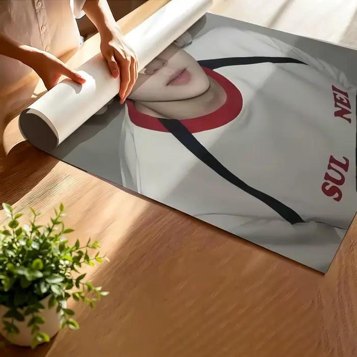 Affiche artistique autocollante du groupe de garçons EXO