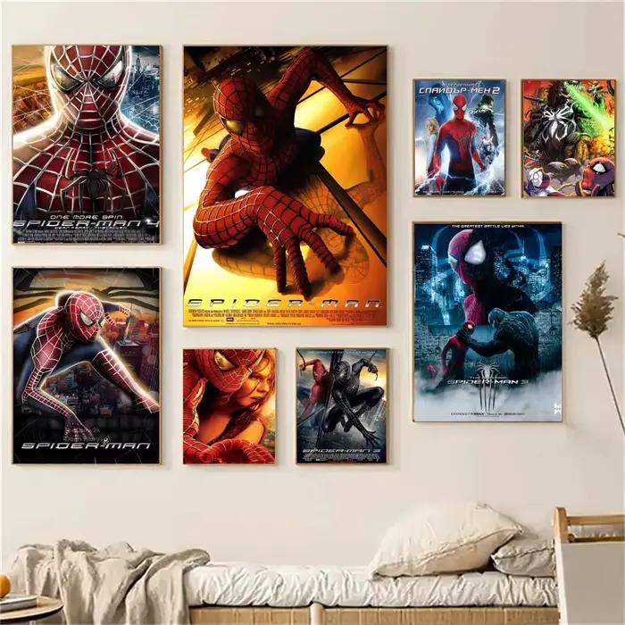 Avengers M-Marvel Spider-Man affiche de film autocollants salon chambre entrée café mur Art décoration peinture
