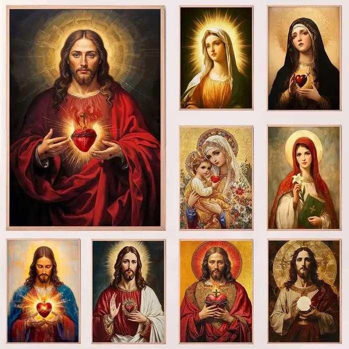 Affiches et impressions d'art du Sacré-Cœur de Jésus chrétien
