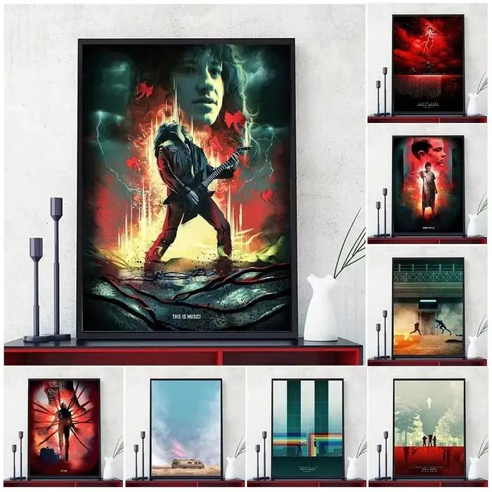 Eddie Munson onze Vecna Demogorgon personnages célèbres dans la série TV affiche d'art mur Art toile peinture impressions modernes décor à la maison