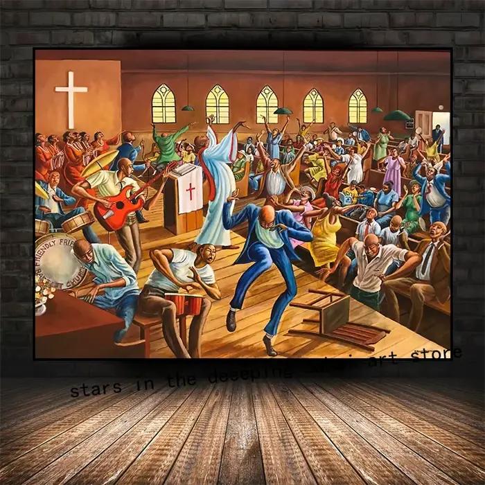 Affiche d'Art Abstrait Ernie Barnes Corne
