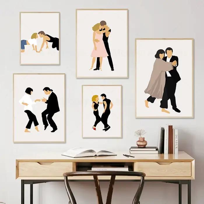 La La Land danse graisse film affiches imprime images murales drôle pulpe Fiction abstraite minimaliste Art toile peinture décor