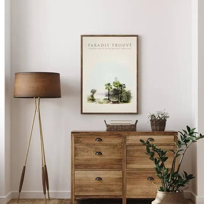 Affiche de palmiers et bananiers tropicaux