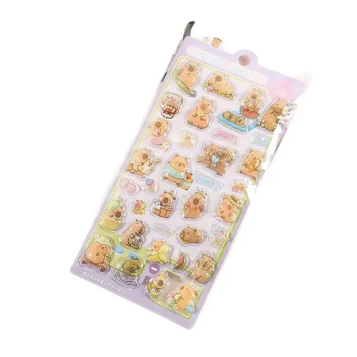 Kawaii Capybara 3d Relief autocollant mignon