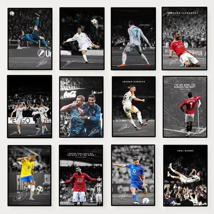 Affiche de Portrait de joueur de Sport de Football moderne