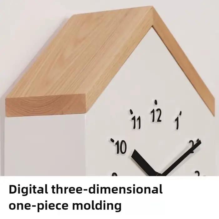 Horloges murales de dessin animé, horloge nordique en bois pour salon, décoration de maison moderne Simple, montre murale silencieuse, décorations intérieures de maison
