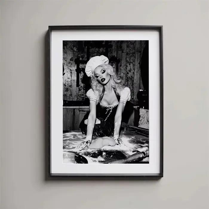 Burlesque Art rétro Glamour Pinup Girl Vintage esthétique inspiré Cabaret Style décoration de luxe photo noir et blanc