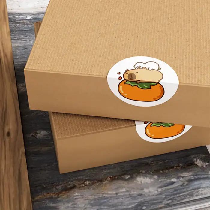 500 autocollants/rouleau Capybara mignons