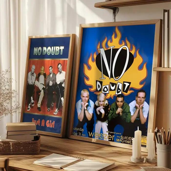 Affiche sur toile « No D-Doubt » avec peinture et calligraphie