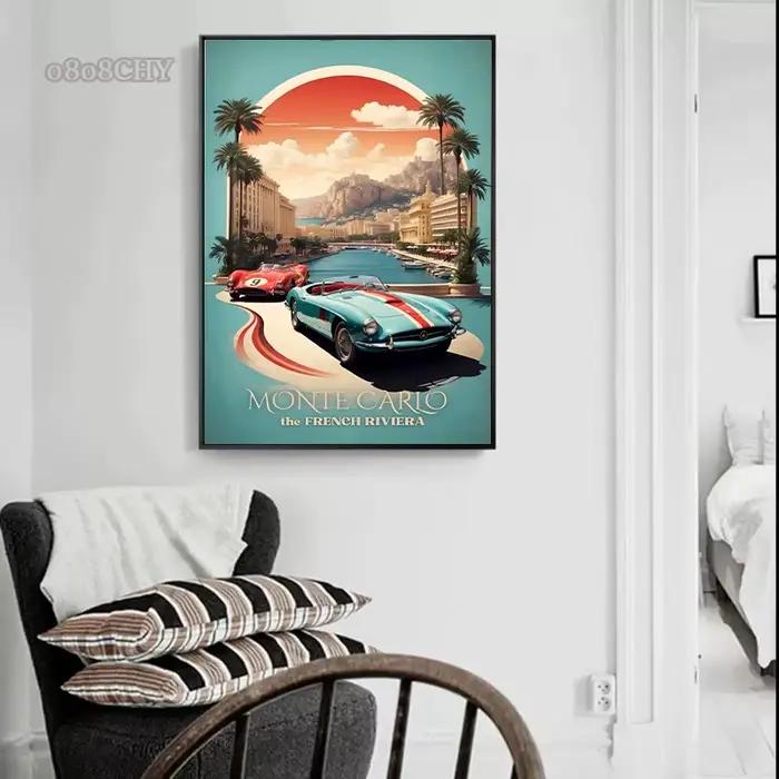 Affiche de sport automobile Vintage