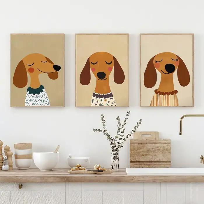 Affiche esthétique minimaliste pour chien