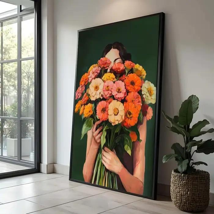 Toile d'art mural abstrait pour femme