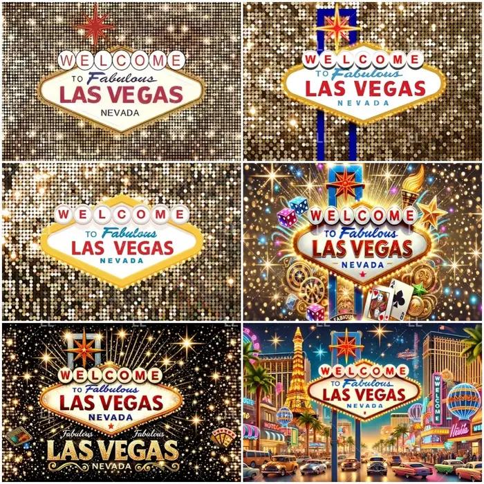 Décoration de fond d'entrée de casino de Las Vegas